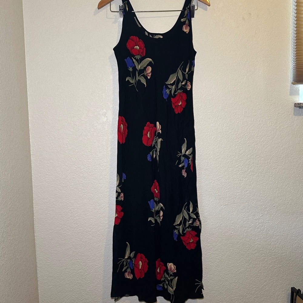 VTG Colesce Couture Lingerie Womens M Floral Dress Boho Whimsical Dark Romantic